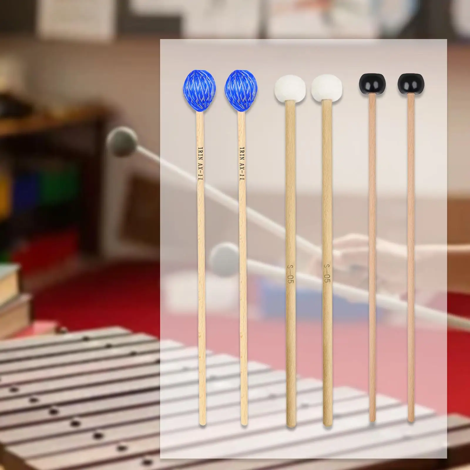 6 قطعة أفخاذ قرع أداة عزف موسيقى ملحق طبل مطارق للتأمل ممارسة المرحلة كاريلون إكسيليفون