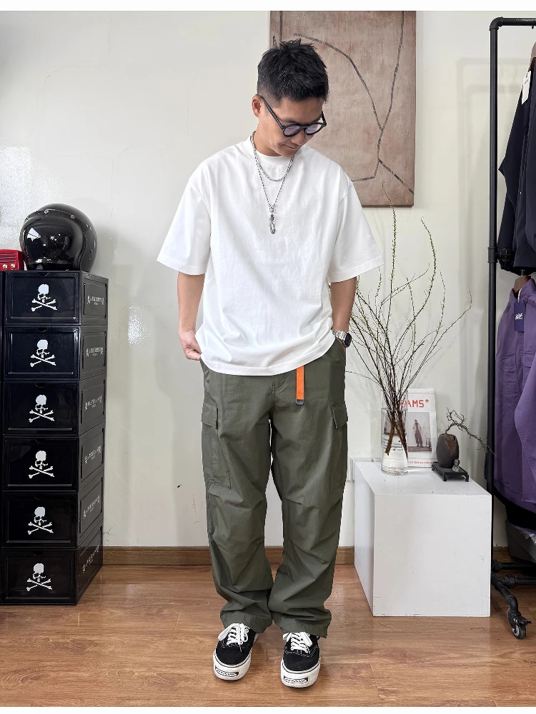 

YAMA Mountain Series 25SS Men's Retro Work Pants Loose Casual Straight Leg Trousers Outdoor Functional Multi-ket Loose Fit