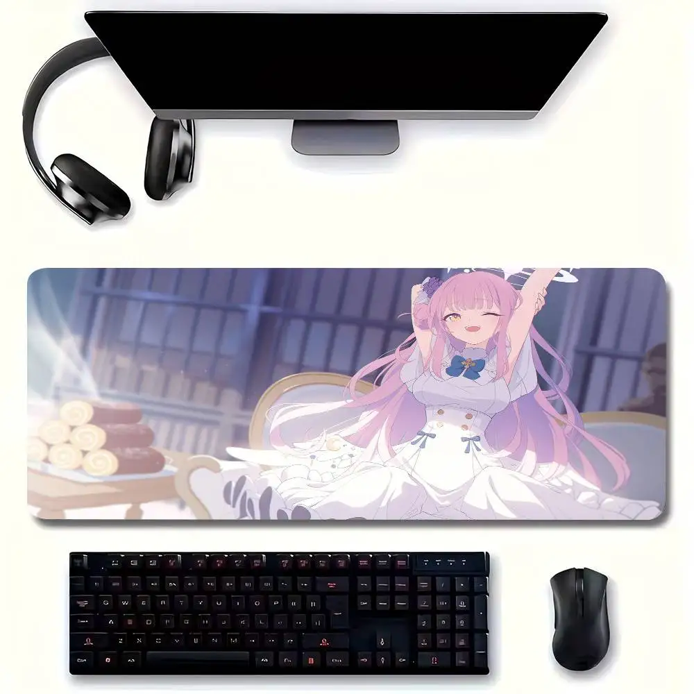 Takanashi Hoshino Anime B-Blue Archive Mousepad Non-slip Suitable For Office Computers Laptops E-sports Game Desk Mats XXL Keybo