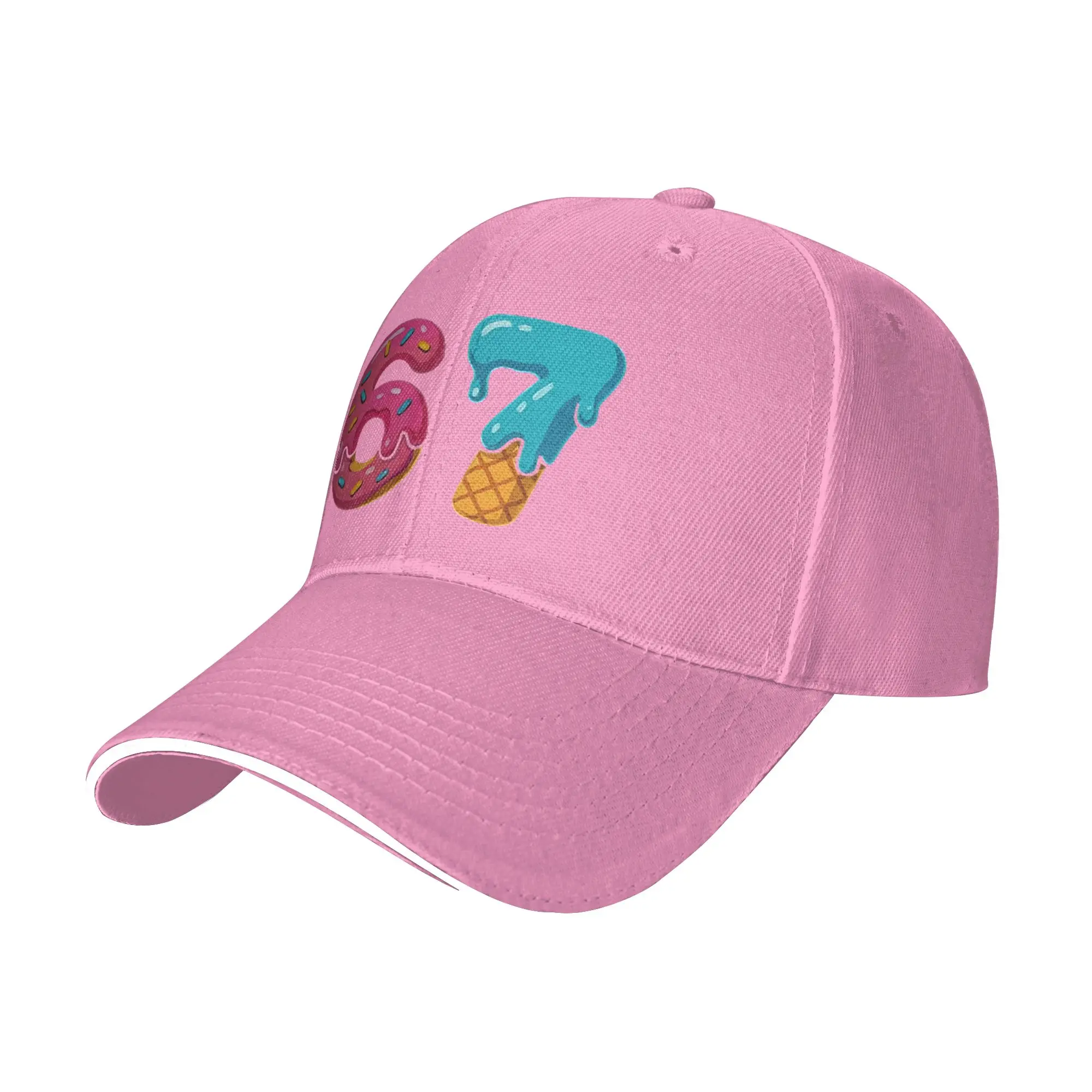 Six Seven Ice Cream Drip Meme 67 Sport Baseball Caps Hip Hop  Sandwich Hats Men Women Adjustable Headwear Sport
