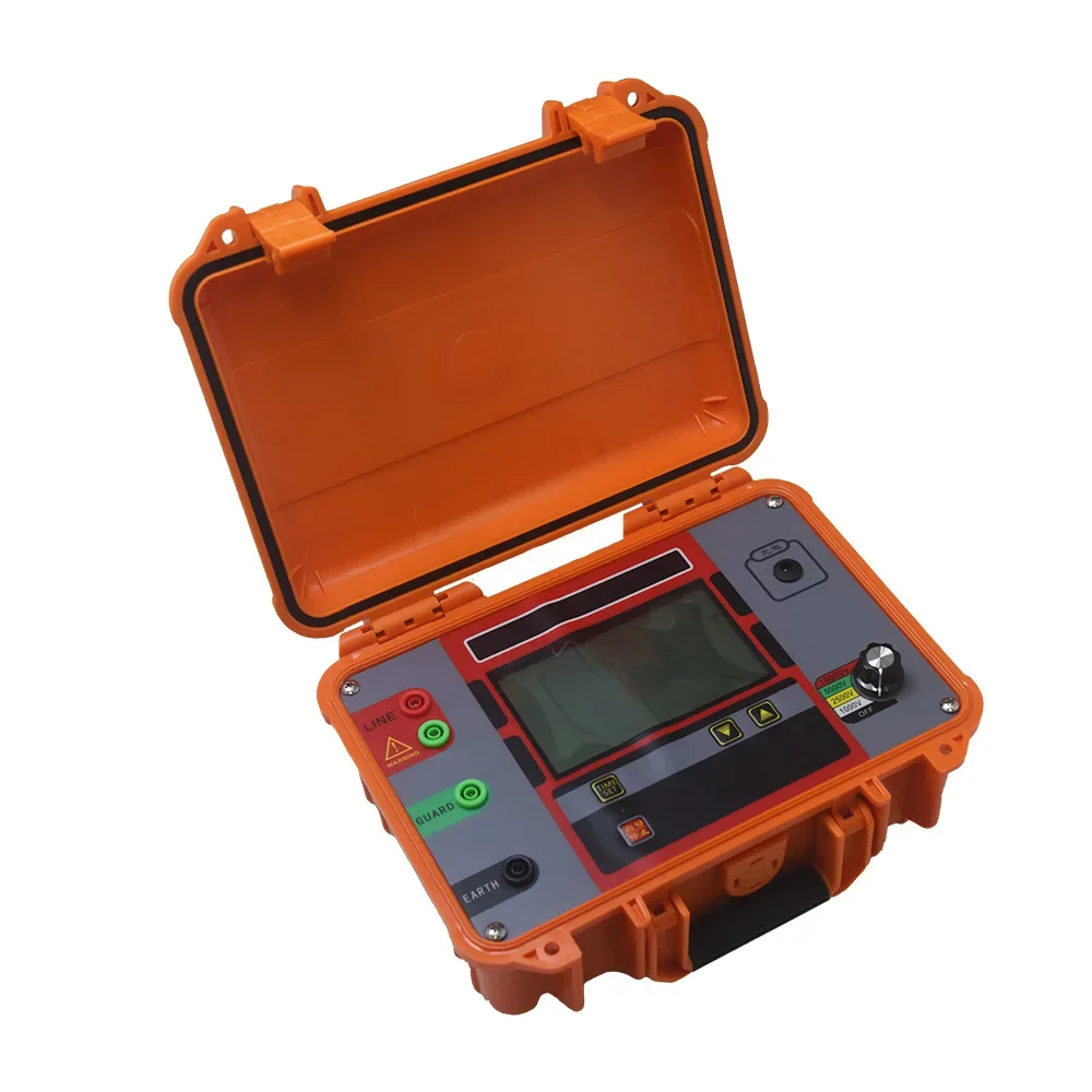 Megameter Insulation Resistance Tester 1000V/2500V/5000V/10000V Non Earth Ground Resistance Tester 20K Ohm Megohm Meter