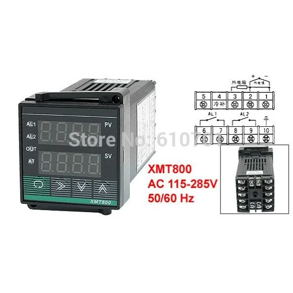 

AC 220V 50Hz SSR Alarm Digital Temperature Control Controller XMT-800