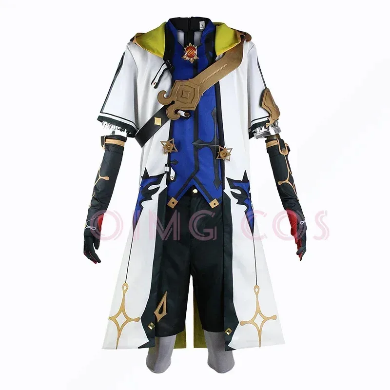 CyGenshin Impact Albedo Cosplay Costume Adult Carnival Uniform Wig Anime Halloween Party Costumes Masquerade Women Game - view 4