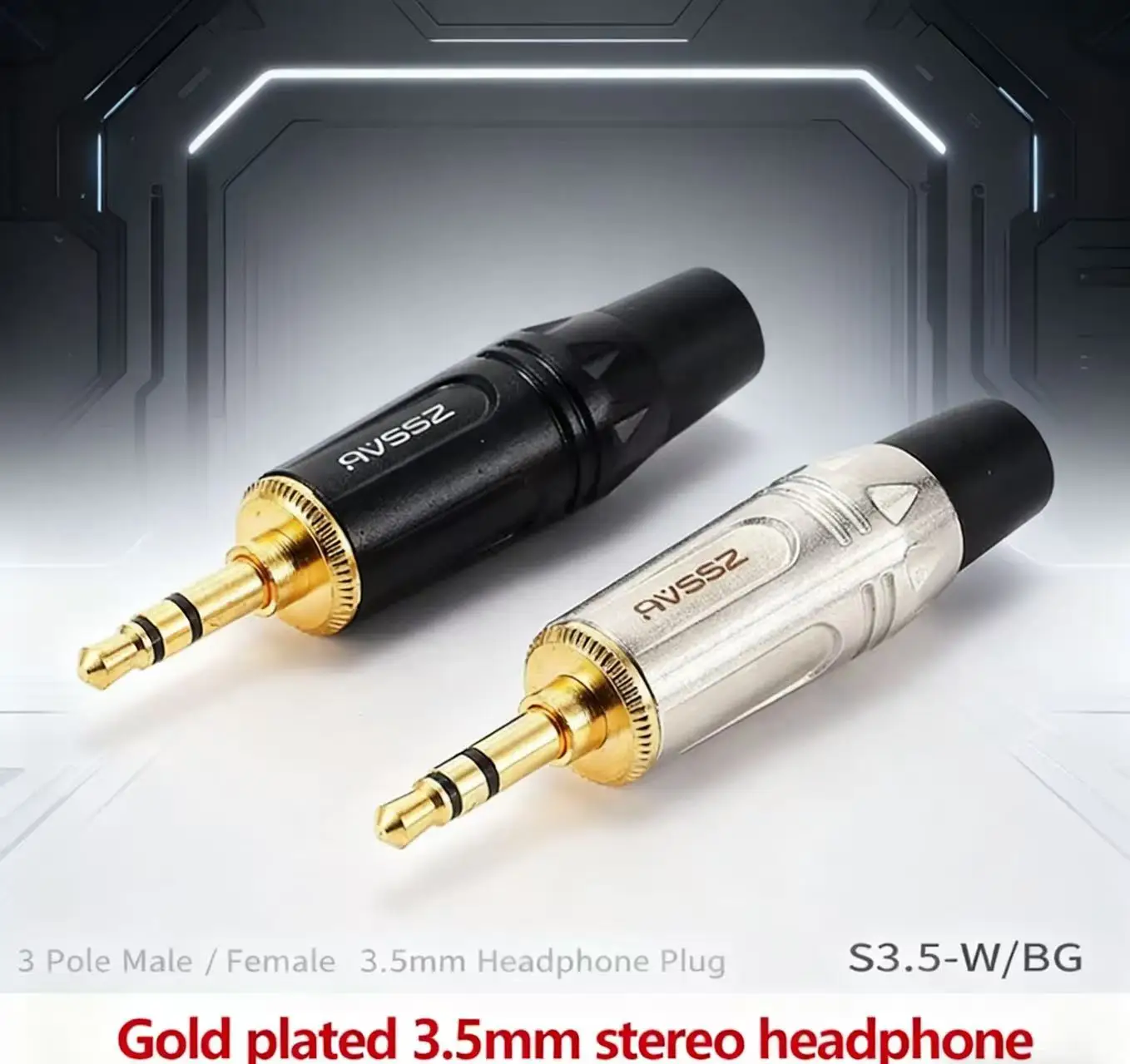 3 Pole Male /Female 3.5mm Headphone Plug Audio Amplifier Dual Channel Audio Head  Phone Computer Port Connector