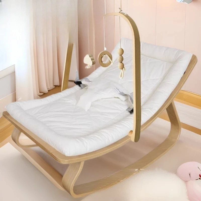 Rocking sofa chair baby recliner arrangement baby coaxing artifact with toy rack