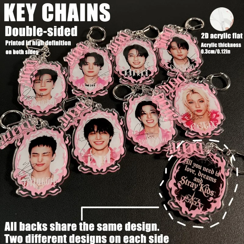 Straykid/SK/Do It,SK STYLE Acrylic Keychain – STAY Themed Keyring, Bag Charm Pendant,Special Gift for Friends Family STAY Fans view 2