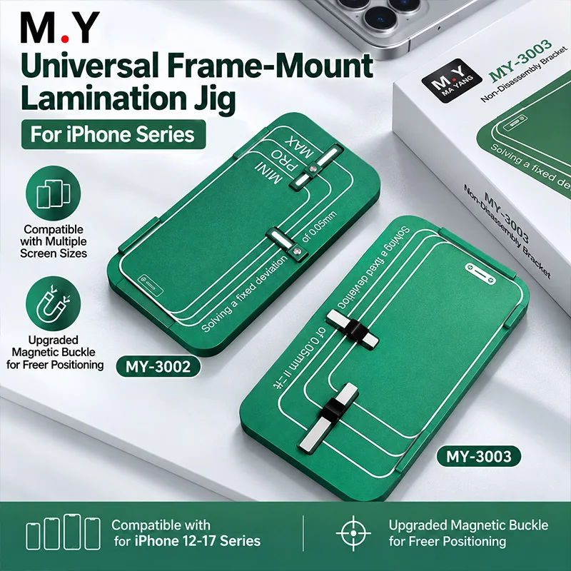 M.Y 3002 /M.Y 3003  Framed Universal Mold  for IP 12 To 17 Series Phone Screen Cover Plate Lamination Repair Tools