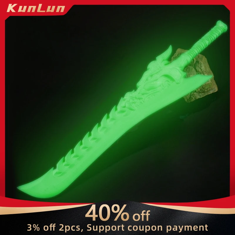 

26CM Ne Zha 2 Ao Guang Weapon Anime Peripherals Dragon Teeth Sword Full Metal Craft Model Collectible Desk Ornaments Boy Toy