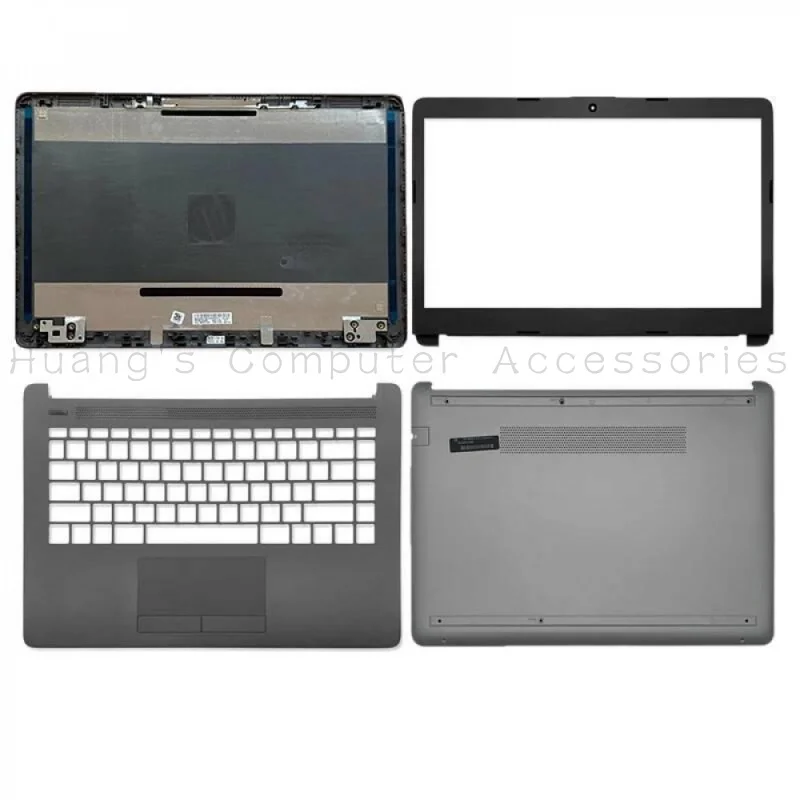 SS+LCD Back Cover Palmrest & Screen Hinges For HP 14-CF DF DK DP 14S-CR CF 240 245 G8 Laptop Replacement Parts