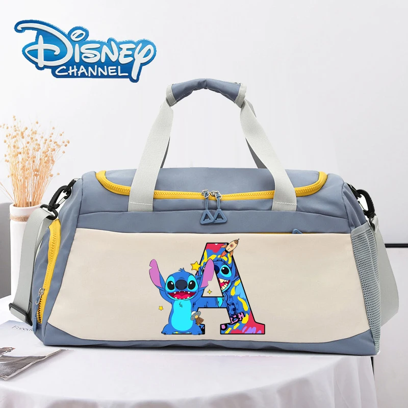 

Stitch Disney Traveling Bag Women's Convenient Carry-on Clothing Bags Fashion Cartoon Letter A-Z Business High-capacity Handbags