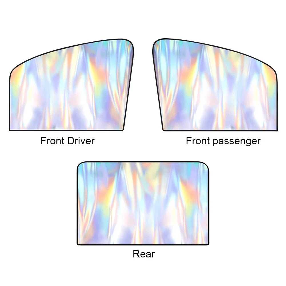 Magnetic Side Window Sunshade Laser UV Protection Curtain Front/Rear Car Window Curtain Sun Visor Protection Window Curtain
