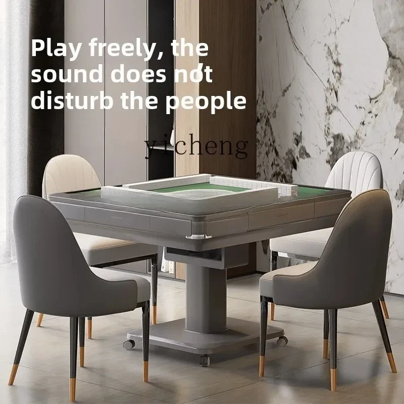 c2+ folding mahjong machine automatic household ultra-quiet  dining table dual-purpose heating four-port machine roller coaster