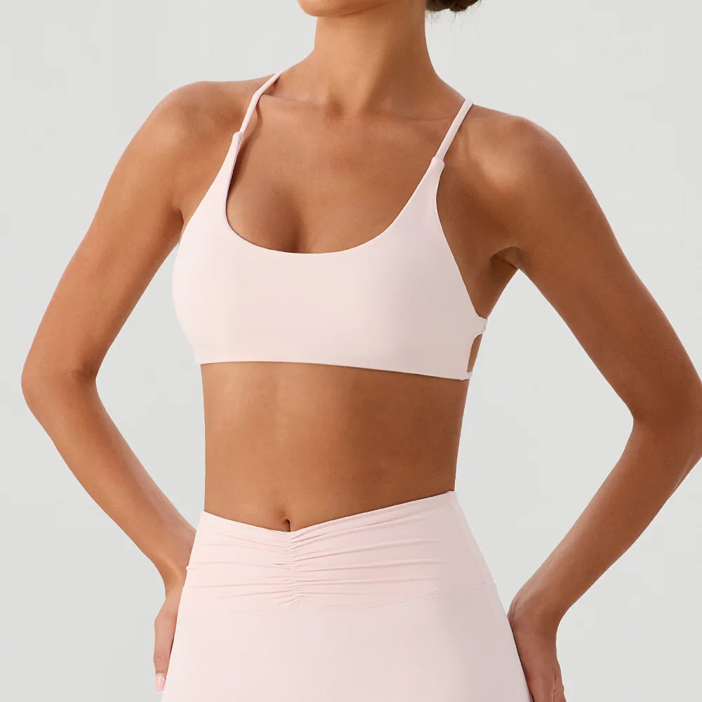 

Maxdutti Summer Running Fitness Camisole T-shirt Sexy Tops Yoga Clothes Women's Backless Suspender Beautiful Backless Sports Bra