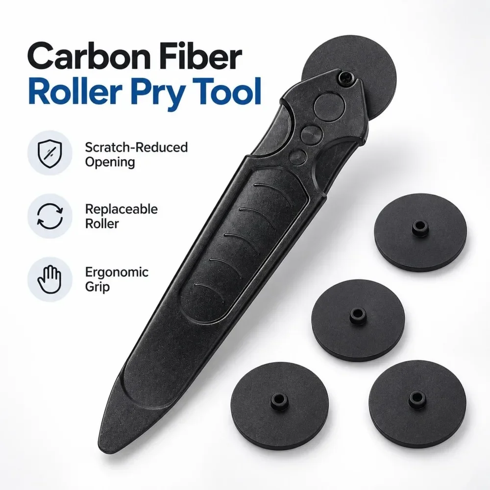 Display Opening Wheel Repair Tools Kit Non-slip Handle Carbon Fiber Roller Lever Wheels For IMac Opening Tools