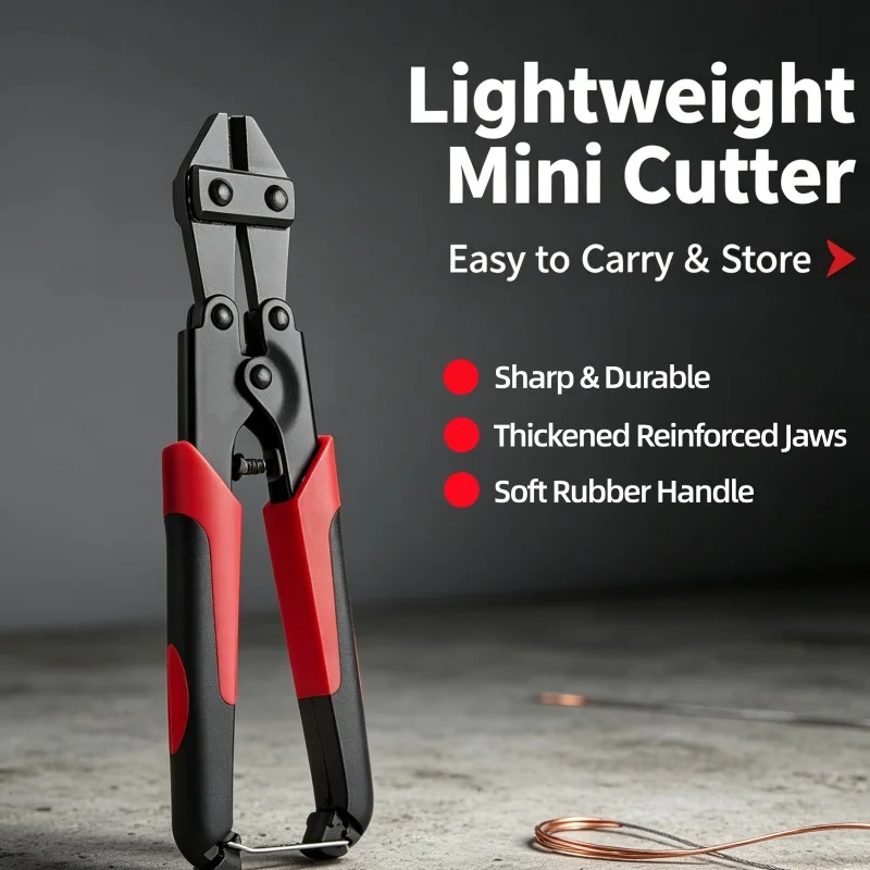 8Inch Mini Bolt Cutter Made Of Chrome-Vanadium Alloy Steel Used for Cut Wire Bar Steel Wire Chain Mesh Hand Hardware Tools