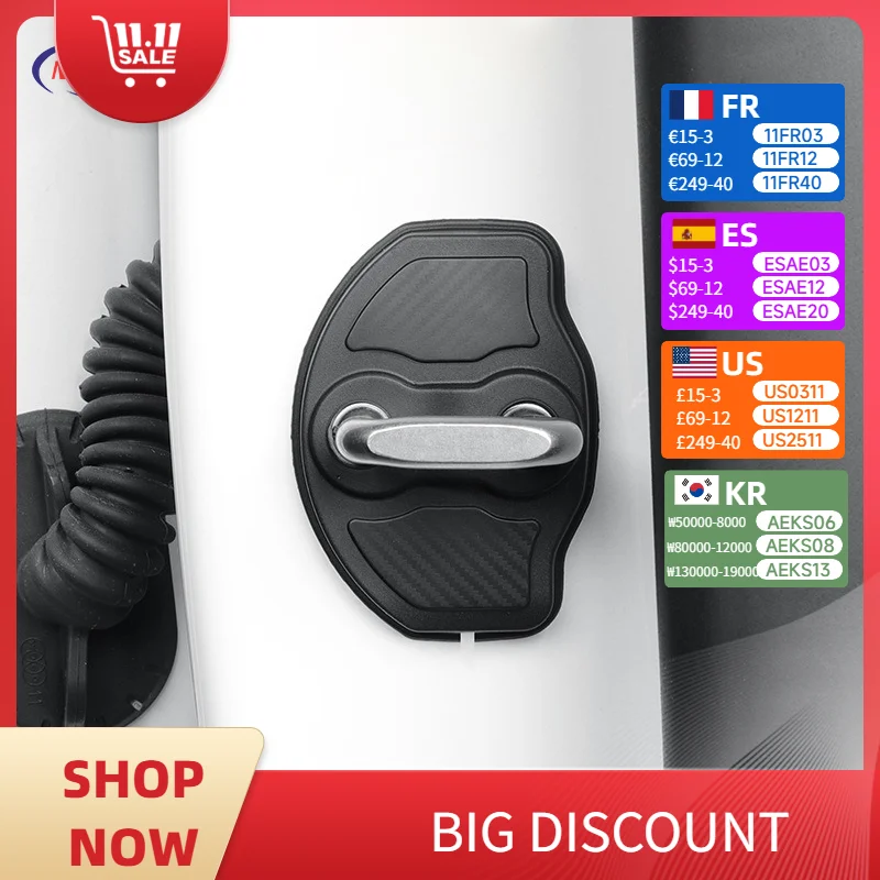 

Car Door Lock Cover Protector for Tesla Model Y 3 2017-2023 2024 Doors Stopper Guard Accessories Protection Latches Covers