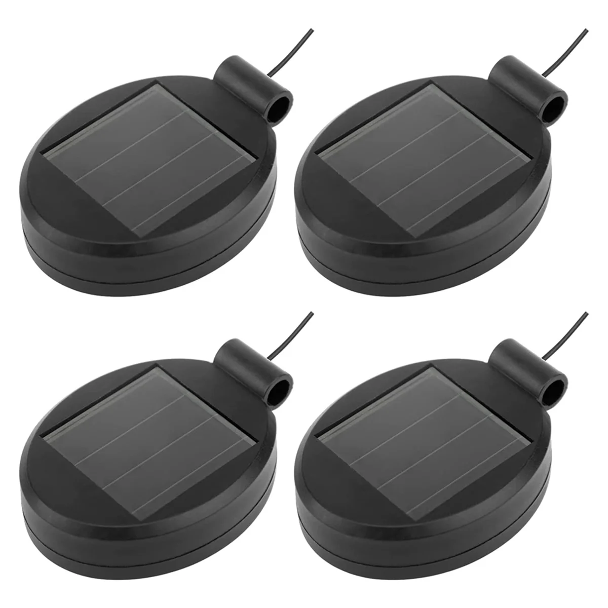 Lot de 4 Pièces de Rechange pour Lampe Solaire LED, Panneau Supérieur, Couvercle de Lanterne, Accessoires pour Ampoule, Boîte à Batterie