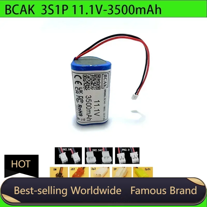 

Hot Style BCAK 11.1V 3500mAh 3S1P 18650 Hight Quality Lithium Battery Pack with 5A BMS for CCTV Cameras Li-Ion Backup Power