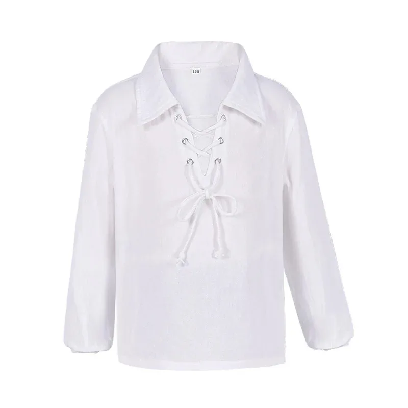 

Medieval Ruffled Pirate Knights Shirt Cosplay Costume Renaissance Kids Victorian Steampunk Flouncy Vampire Halloween5;c,8'z,6.k;