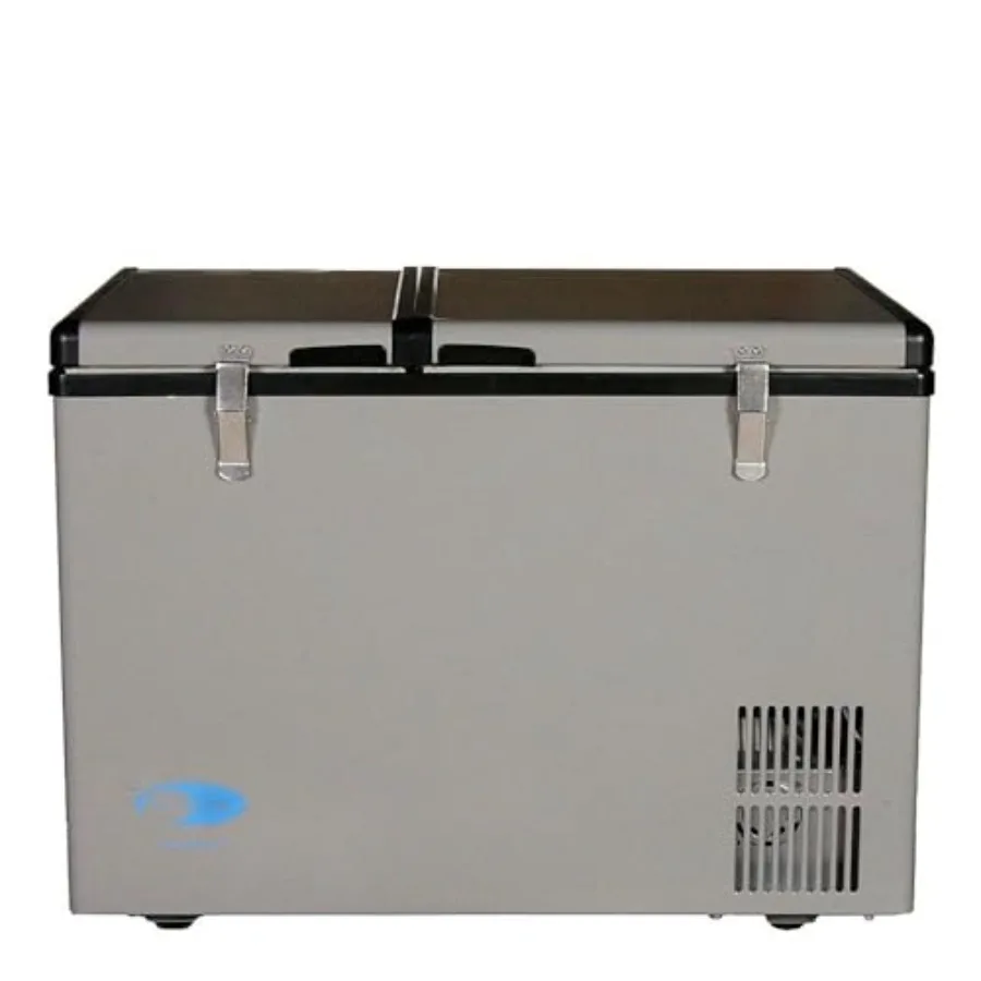 

62 Quart Dual Zone Portable Refrigerator and Deep Freezer Chest for Car Home RV AC 110V DC 12V Gray -8F to 50F Temperature Rang