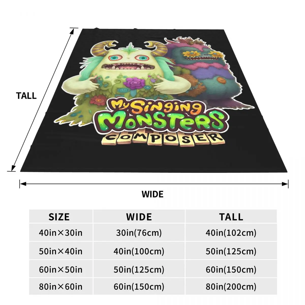 My Singing Monster Cartoon Blankets Fleece Sofa Throw Blanket Lightweight for Home Bedroom Office Throws Bedspread Quilt