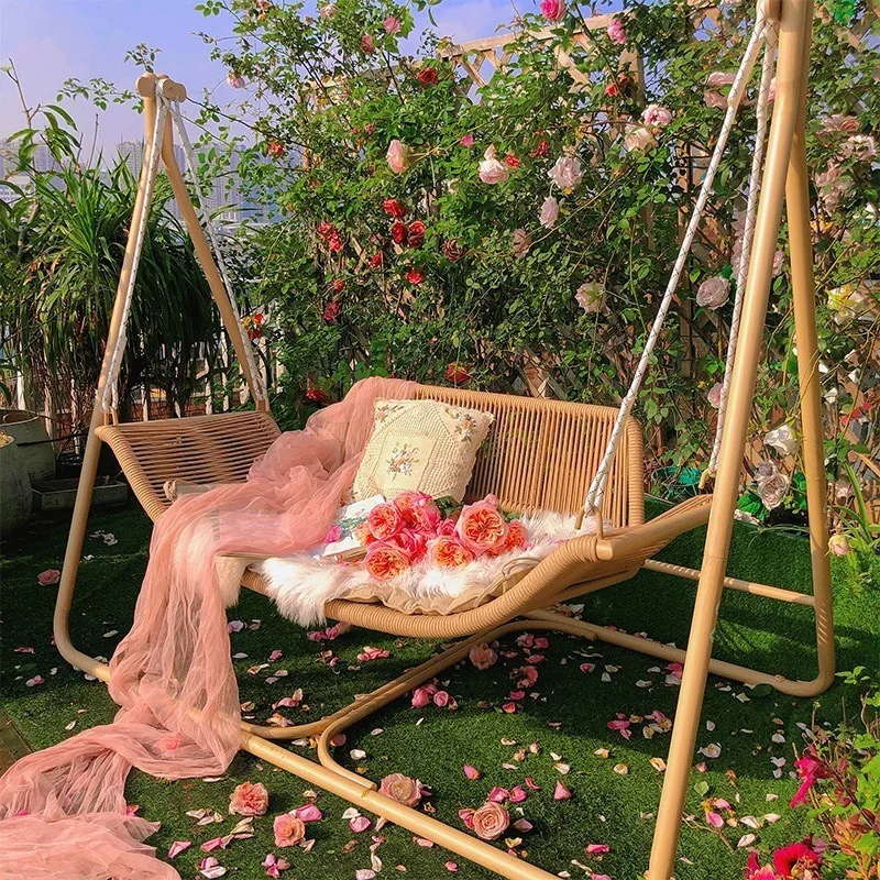 Adult hanging basket swing outdoor courtyard household hanging chair, double rocking chair children's outdoor balcony