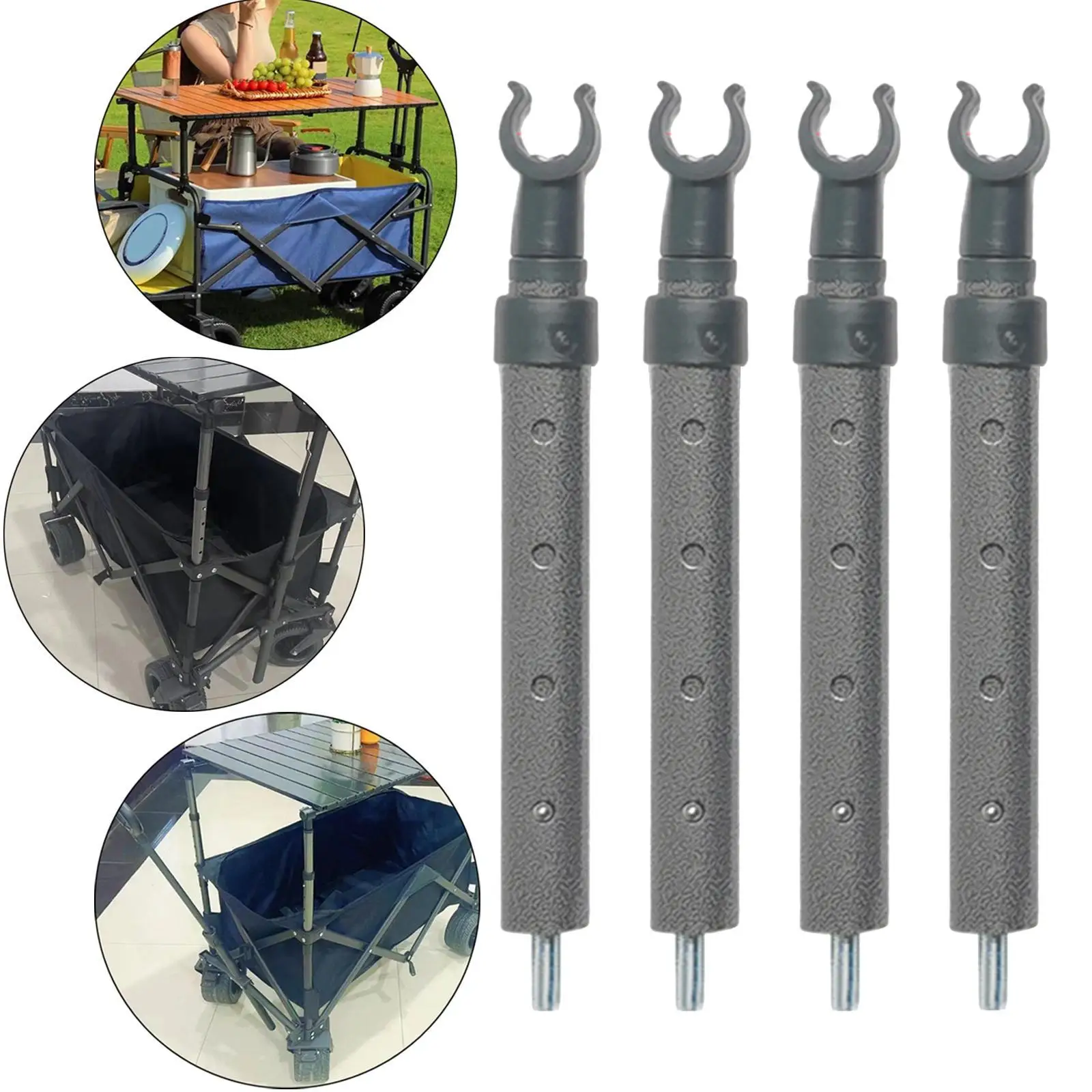 4x Camping Cart Table Support Rod Lifting Rod Multifunctional Heavy Duty Table