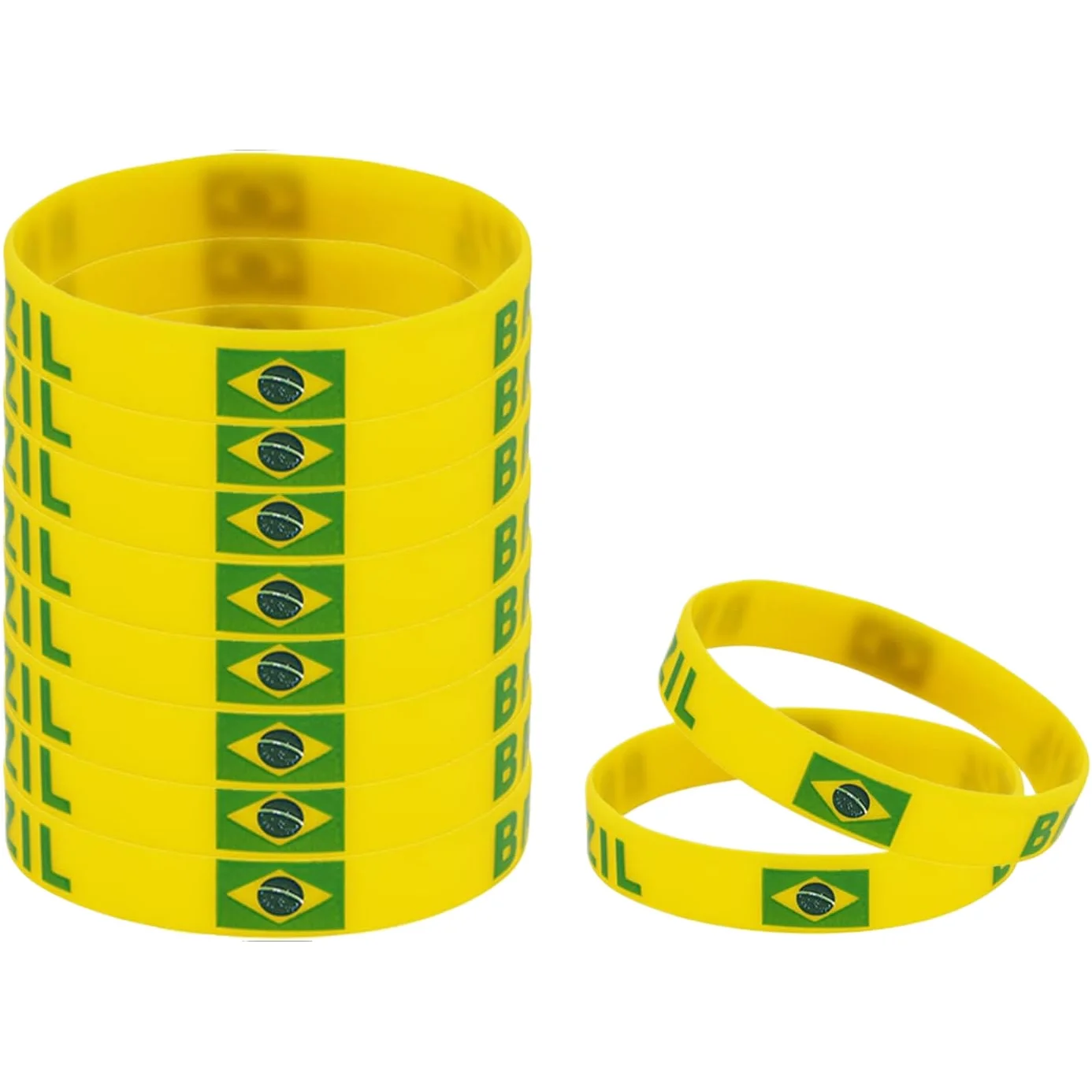Bracelet en silicone personnalisable avec drapeau pour les fêtes patriotiques, les événements sportifs, la Coupe du Monde, petits cadeaux pour les invités et la famille