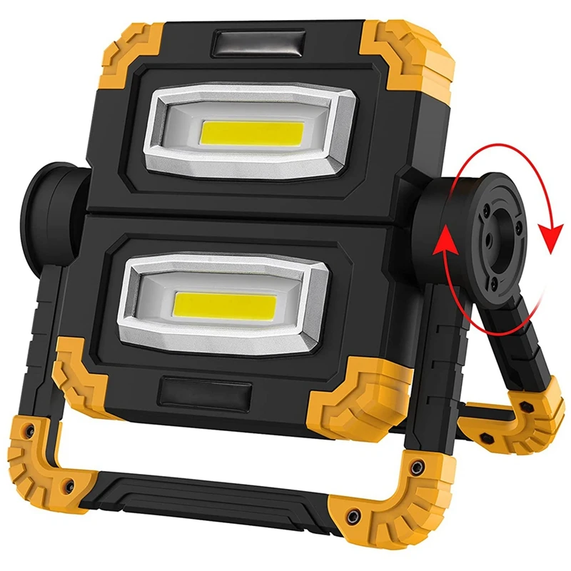 B53C LED Work Light Rechargeable Portable - Folding Hyper Tough Working Lamp With Flood Light Stand For Outdoor Camping