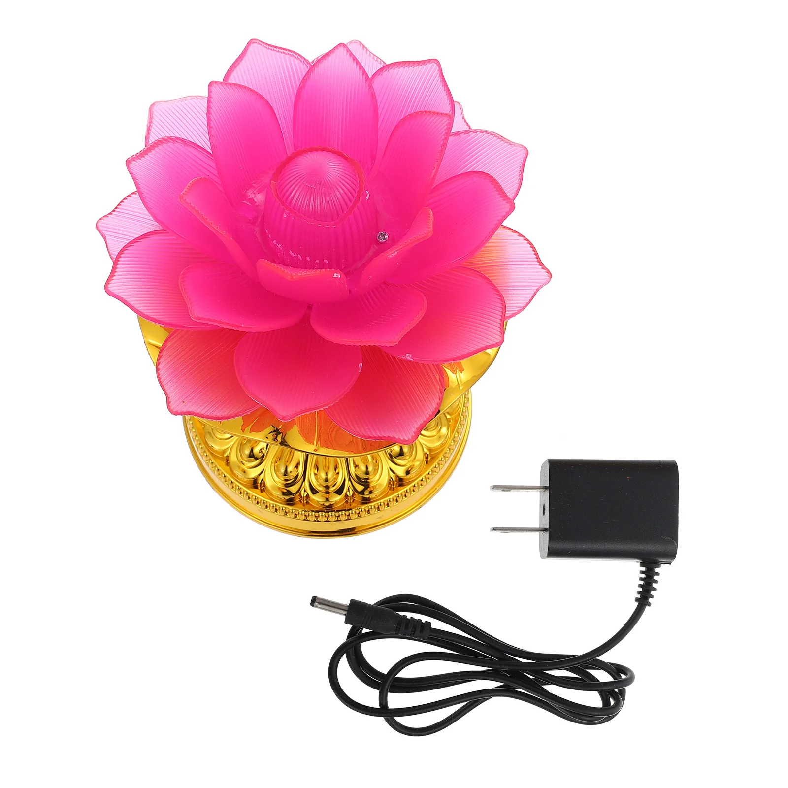 

Color Changing Lotus Lamp Led Flower Lights Decor Lantern Decorative Night Buddus