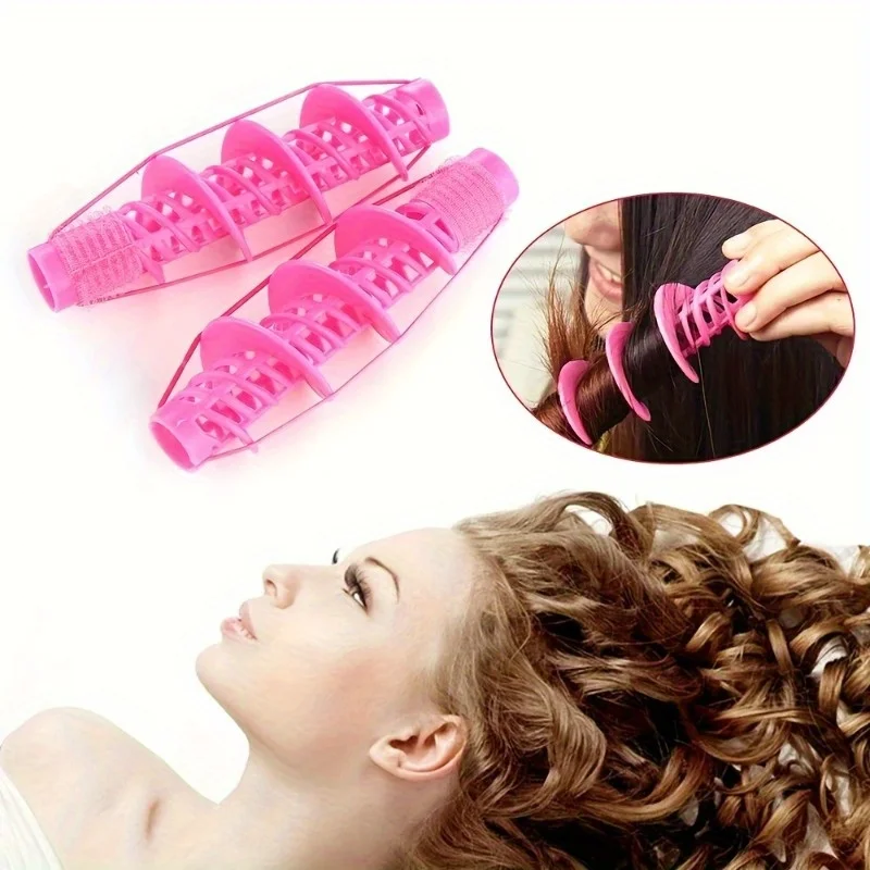 DIY Self-Adhesive Spiral Hair Curling Rollers - Create Wavy Curls with Ease
