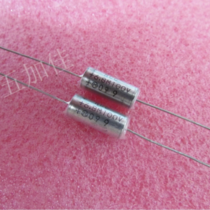 

5PCS/6.8M100V 100V6.8UF 20% Japanese metal shell axial tantalum capacitor