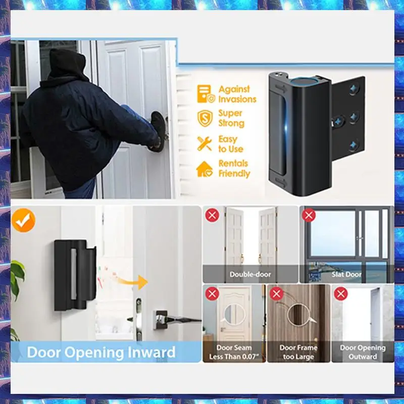 

2025 Home Security Door Lock Home Reinforcement Door Lock Device Lock Childproof Door Reinforcement Lock C,Home Security Door Lo