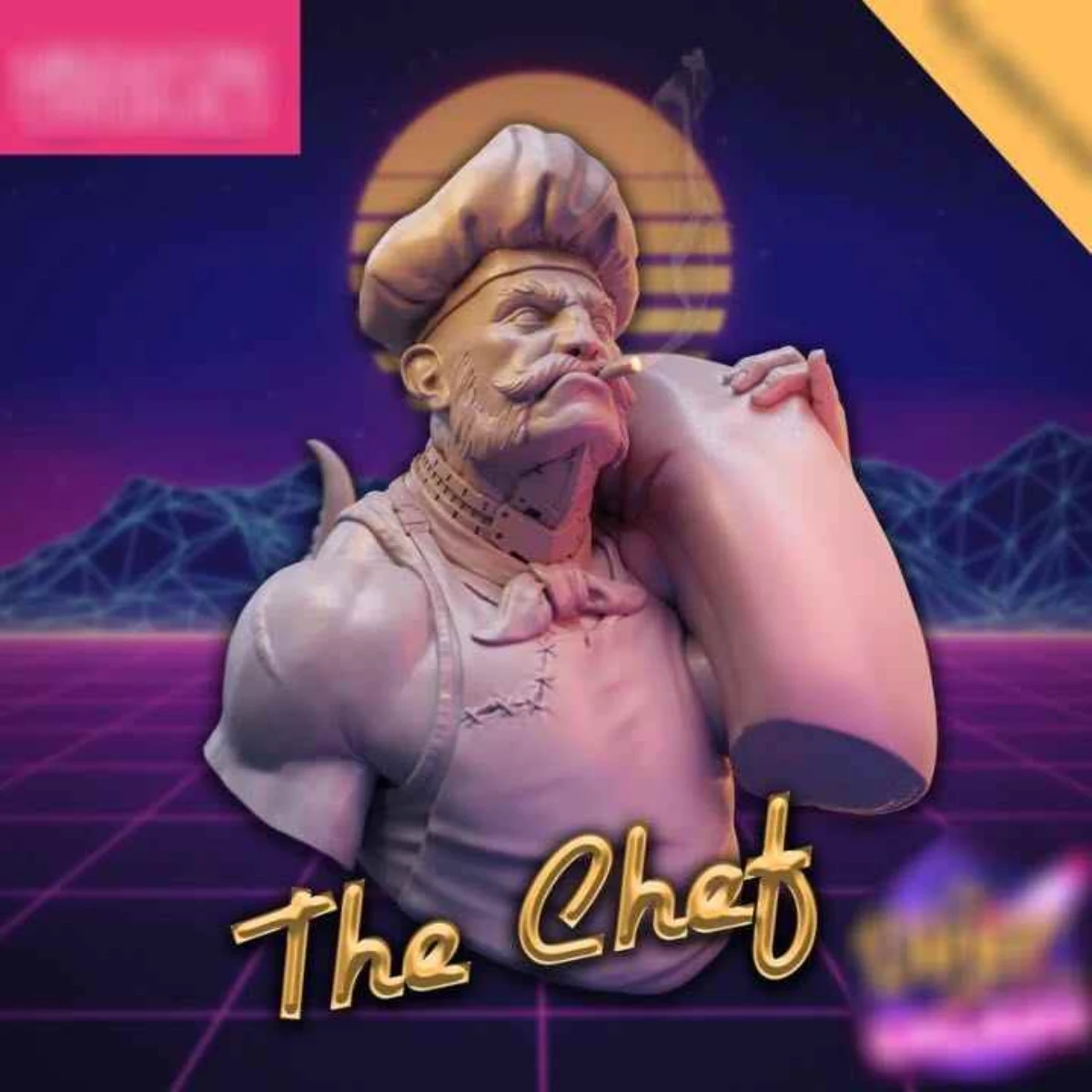 1/12 resin soldier model GK - Half figure - Restaurant at the End of the Galaxy - Chef - Unassembled and unpainted DIY kit 947X
