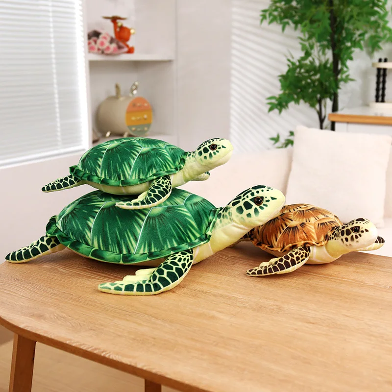 Simulation Lifelike Tortoise Plush Toys Doll Cute Stuffed Animals Sea Turtle Pillow Sofa Cushion for Friends Gifts Home Decor
