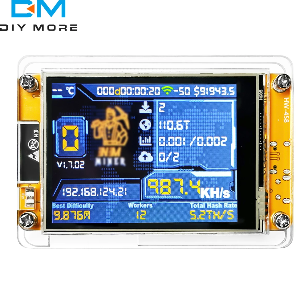 ESP32-DROOM placa de desenvolvimento de display oled de 2.8 polegadas ESP32-2432S028 placa de desenvolvimento adequada para cálculo de taxa hash tipo c