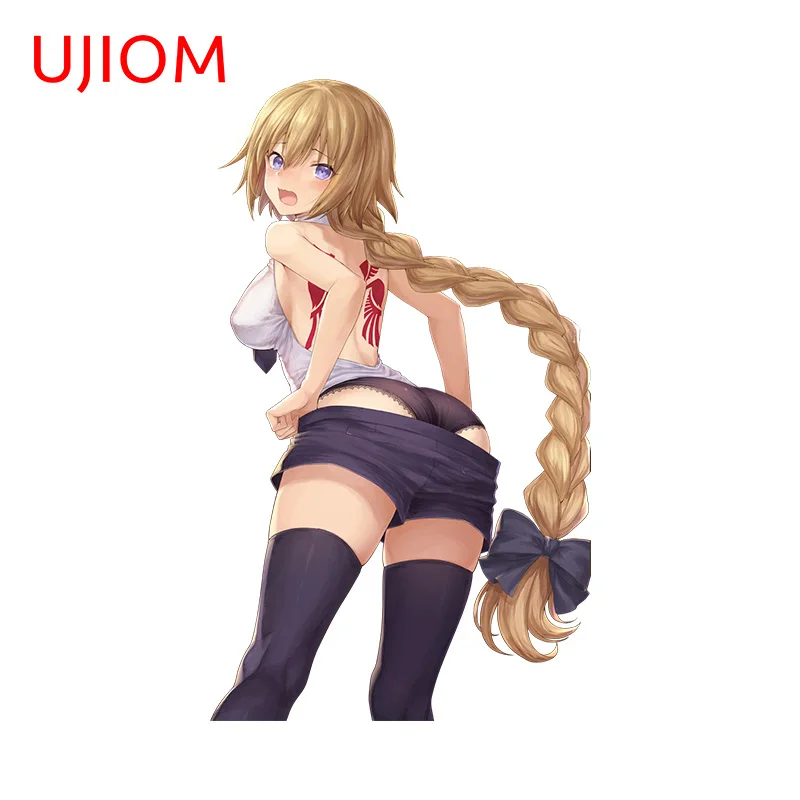 UJIOM 13cm × 7.7cm Jeanne Anime Hentai Wall Stickers Seductive Girl Back Graphics Decals Fashion Adults Game Room Wallpapers