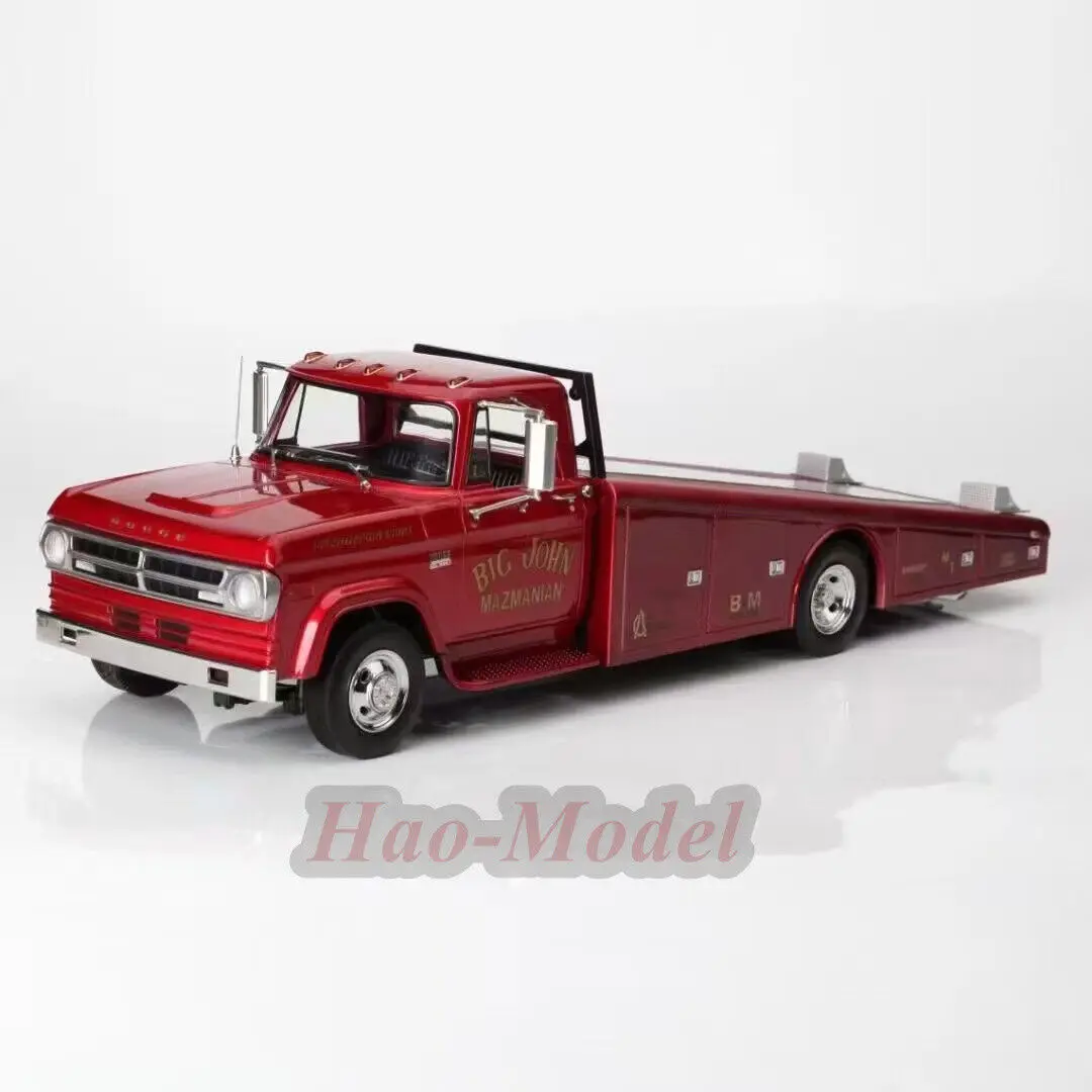 ACME 1:18 For Dodge 300 Ramp Truck 1970 Alloy Diecast Model Car Simulation Toys Boys Birthday Gifts Hobby Display Collection Red