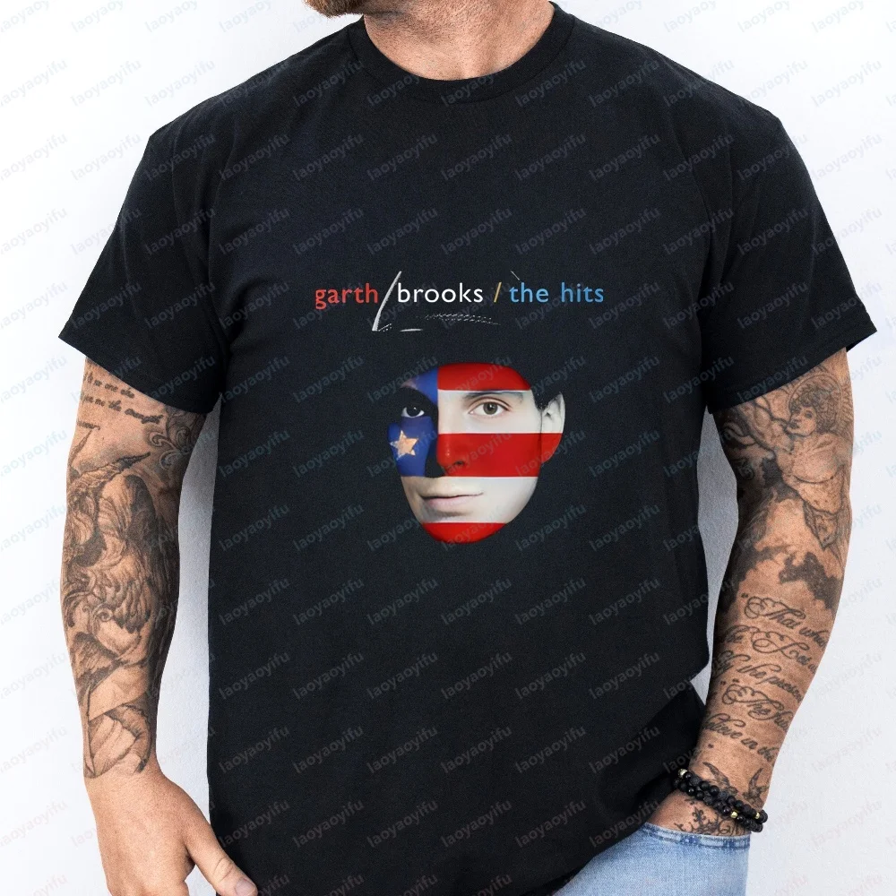 Korean-style Commentary on Men's Clothing: Garth Brooks Casual Round-neck Shirt, Men's and Women's Comfortable T-shirt