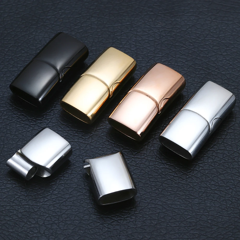 Stainless Steel Magnetic Clasp Mirror Polished Fastener for Bracelet DIY Jewelry Making Closure Magnet Buckle Findings