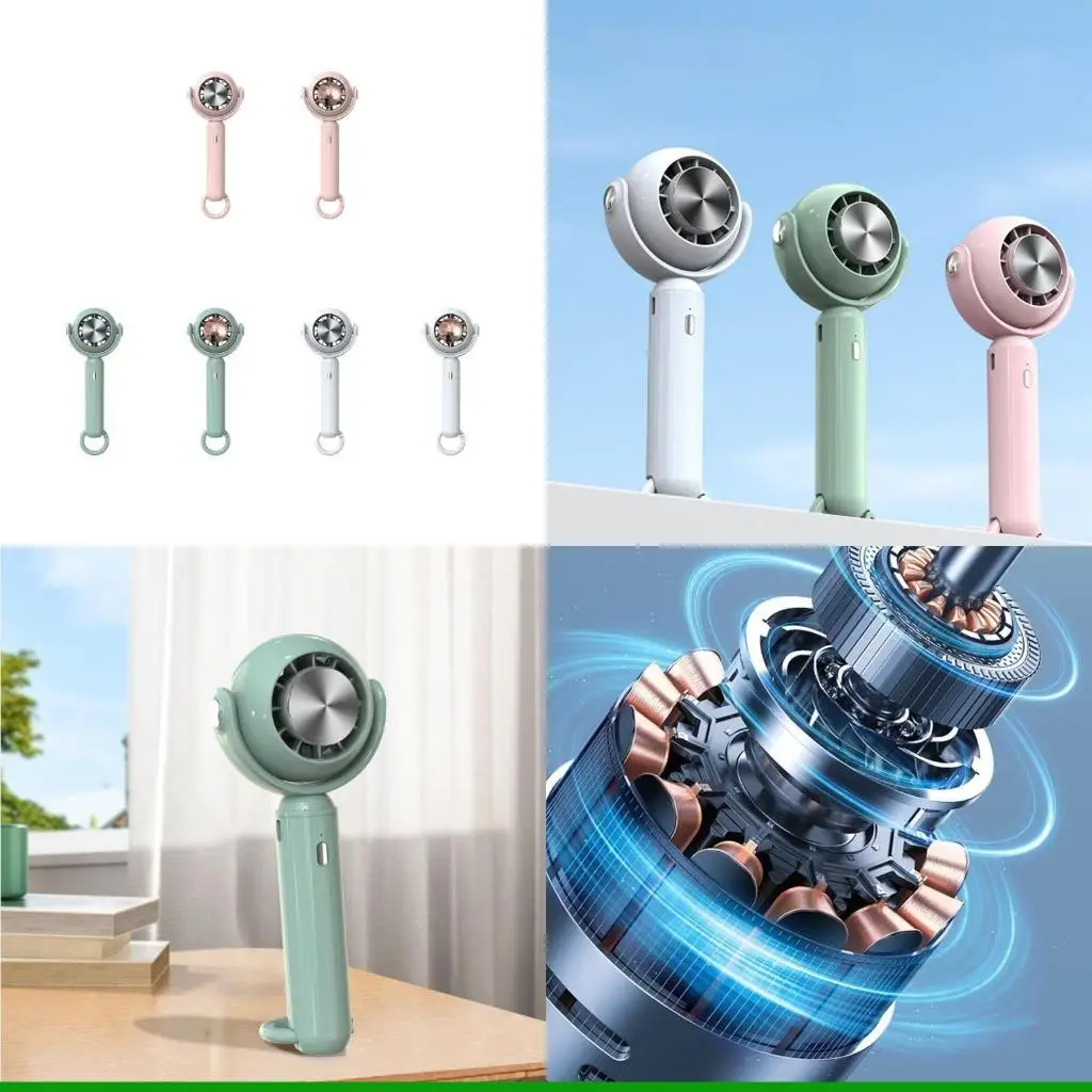 

U55C USB Hand Fan Semiconductor Refrigeration Fast Cooling 2200mAh Battery Recharge