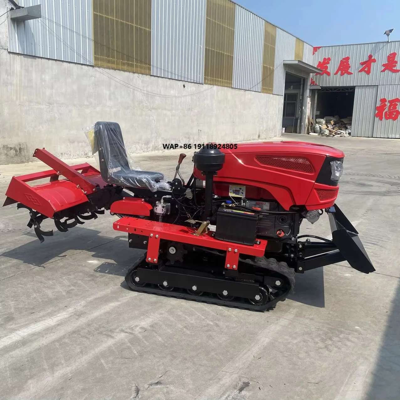 

Engine Track Mounted Dry Land Rotary Tiller 500cc Weichai Engine 1.2m Working Width Weeding Tillage Combined Machine