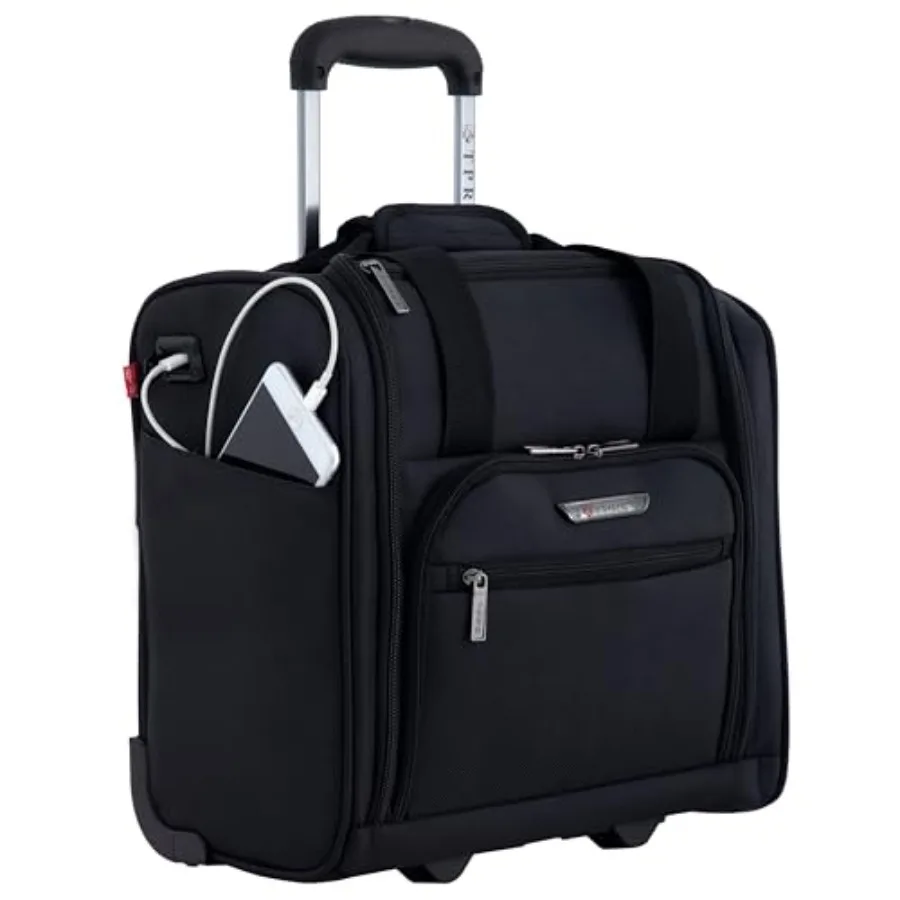 

15" Underseat Carry-On Luggage Airline Approved Personal Item with USB Charging Port