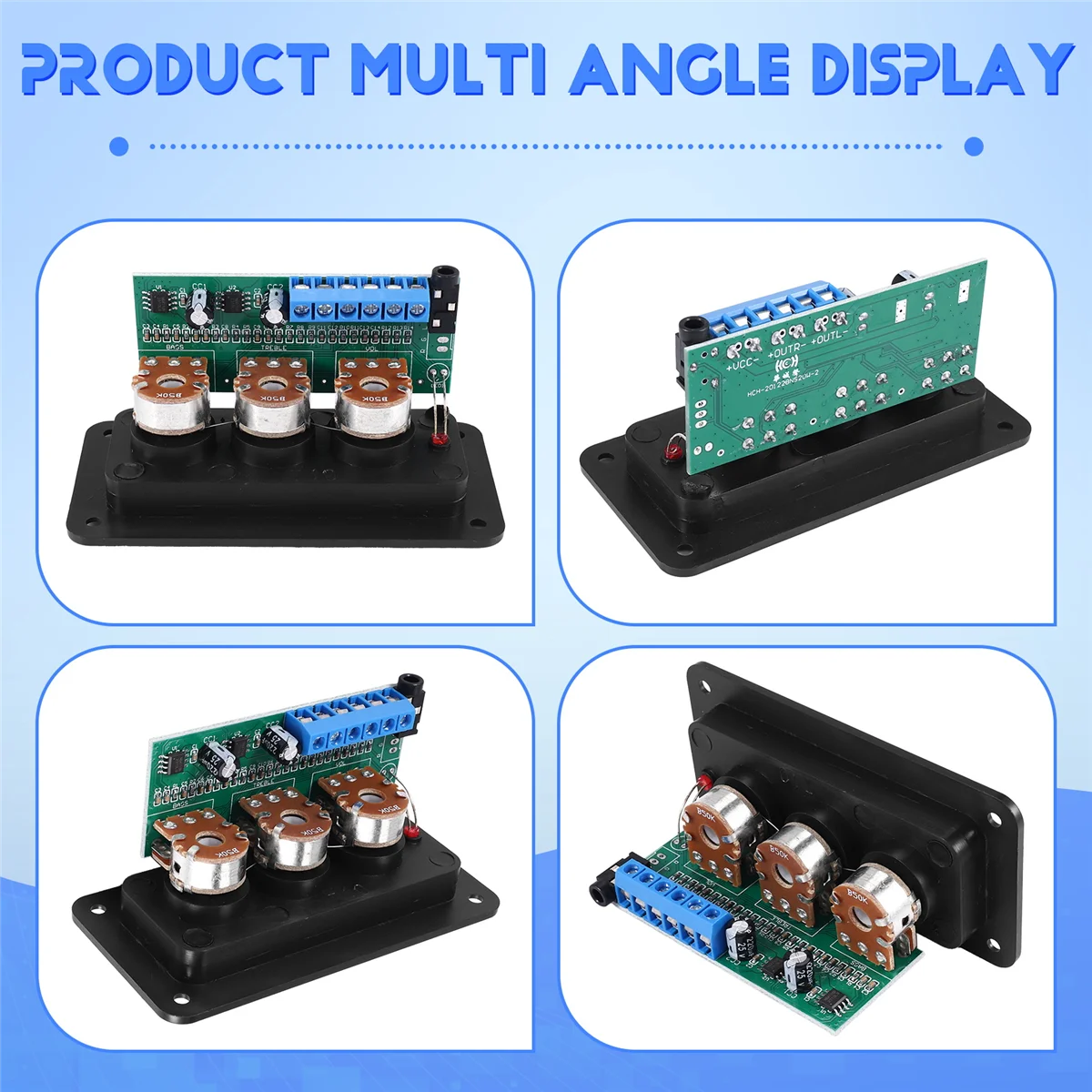 Placa amplificadora de potencia Digital amplificador estéreo NS4110B amplificador de sonido 2X20W amplificador HIFI tono de graves agudos, con Panel