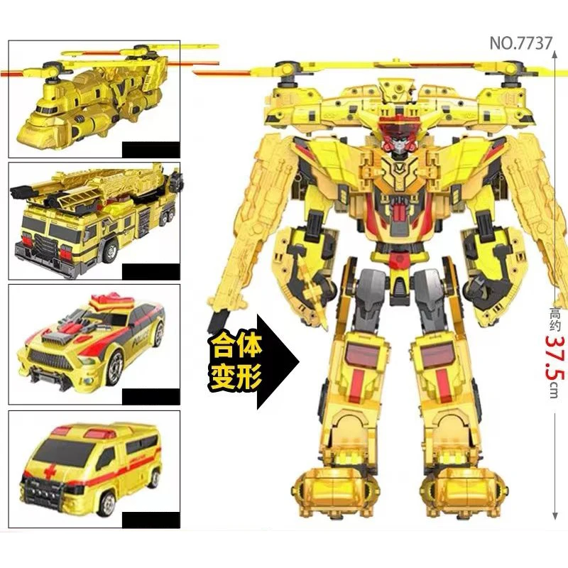 TOBOT V GALAXY-Jouet de Transformation ABS, Master Gigant Saver, 4 Étapes, Robot d'Urgence, Voiture, Avion