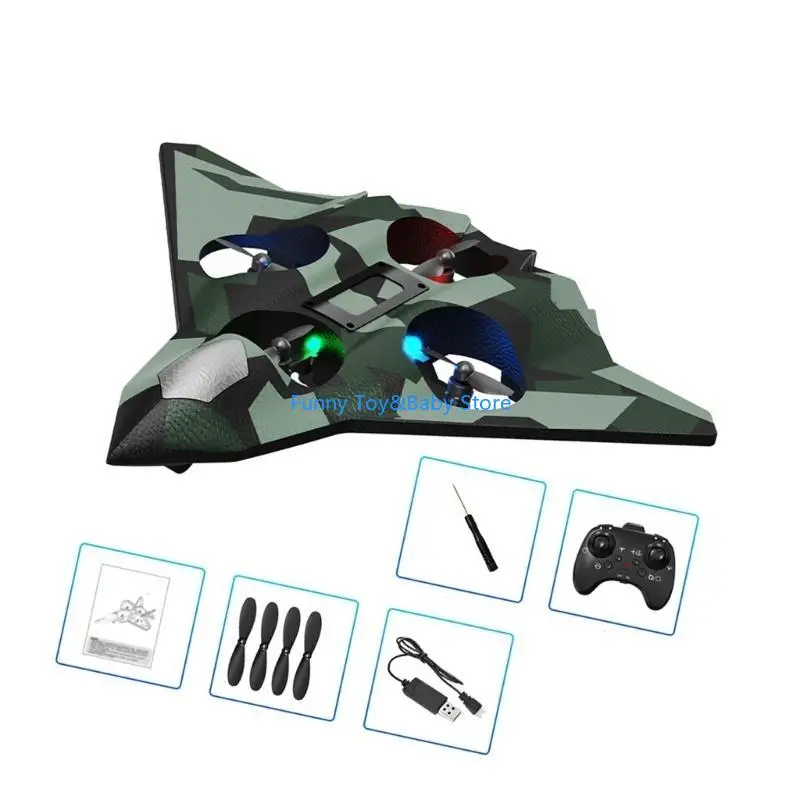 

Electric Foam Planes Strong Design 360° Stunt Flight Hand Throw Glider Toy Kids Remote Control for Outdoor Play C90B