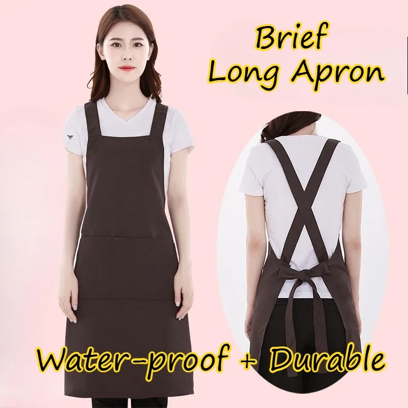 

Длинные фартуки для кухни и ресторанов, устойчивые к пятнам и износу, для приготовления пищи, моющиеся, портативные, складные, удобные, для взрослых