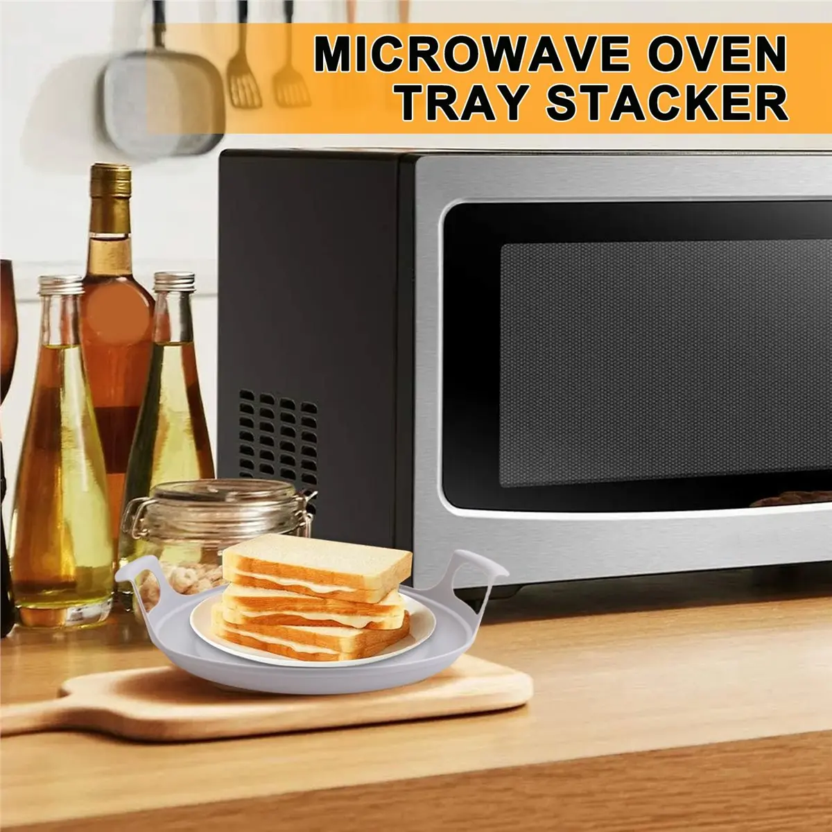 A75K 2 Pack Microwave Bowl Holder with Handles - Microwave Cool Plate,Microwave Bowl Holder Microwave Tray