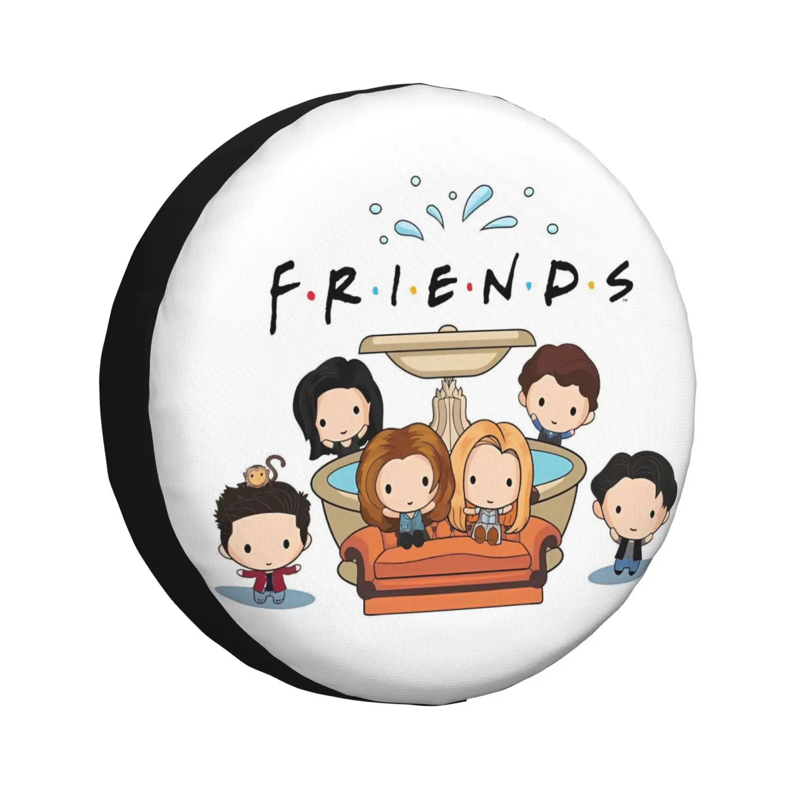 

Friends Printed Spare Tire Cover Universal 4WD 4x4SUV Wheel Protective Cover Automotive Accessories 14 15 16 17 Inches