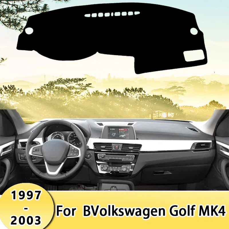 

Крышка приборной панели автомобиля, коврики от солнца, избегайте световых накладок, защитные ковры для приборной панели для Volkswagen Golf MK4 1997-2003 1998